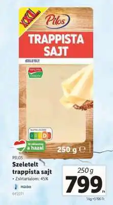 Lidl PILOS Szeletelt trappista sajt ajánlat