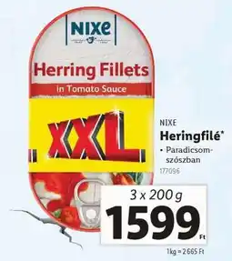 Lidl NIXE Heringfilé ajánlat