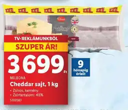 Lidl MILBONA Cheddar sajt, 1 kg ajánlat