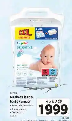Lidl LUPILU Nedves baba törlőkendő ajánlat
