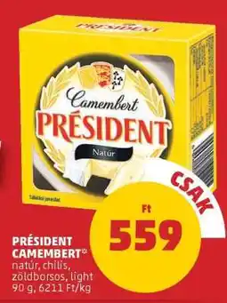 PENNY PRÉSIDENT CAMEMBERT ajánlat