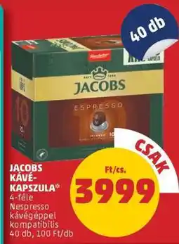 PENNY Jacobs kávékapszula ajánlat