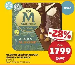 PENNY MAGNUM VEGÁN MANDULA JÉGKRÉM MULTIPACK ajánlat
