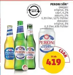 PENNY Peroni sör ajánlat
