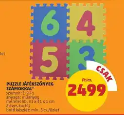 PENNY PUZZLE JÁTÉKSZŐNYEG SZÁMOKKAL ajánlat
