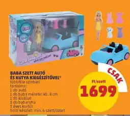 PENNY Baba szett autó és kutya kiegészítővel ajánlat
