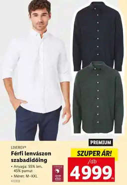Lidl LIVERGYⓇ Férfi lenvászon szabadidőing ajánlat