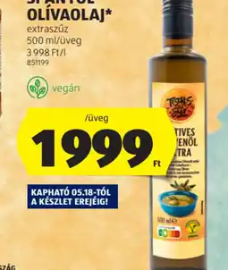 ALDI Tesoros Del Sur Spanyol Olívaolaj ajánlat