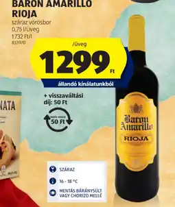 ALDI Baron Amarillo Rioja ajánlat