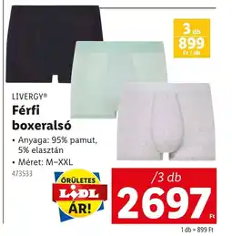 Lidl LIVERGY® Férfi boxeralsó ajánlat