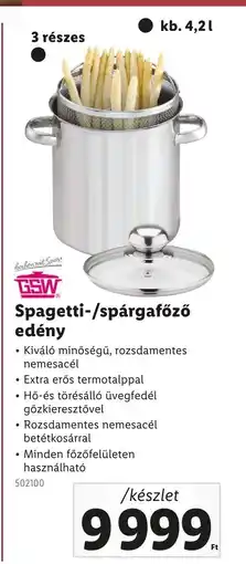 Lidl GSW Spagetti-/spárgafőző edény ajánlat