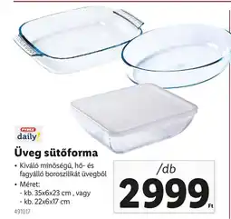 Lidl Üveg sütőforma ajánlat