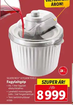 Lidl SILVERCREST KITCHEN TOOLS Fagylaltgép ajánlat