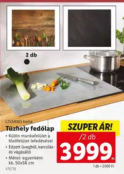 Lidl LIVARNO home Tűzhely fedőlap ajánlat