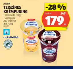 ALDI Milfina Tejszínes Krémpuding ajánlat
