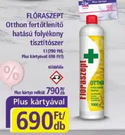 PlusMarket FLÓRASZEPT Otthon fertőtlenítő hatású ajánlat