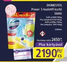 PlusMarket DOMESTOS Power 5 toalettfrissítő blokk ajánlat