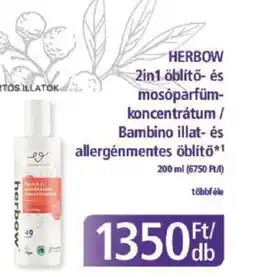PlusMarket HERBOW 2in1 öblítő- és mosóparfüm- koncentrátum ajánlat