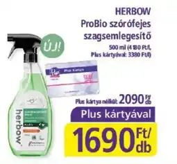 PlusMarket HERBOW ProBio szórófejes szagsemlegesítő ajánlat