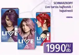 PlusMarket SCHWARZKOPF Live tartós hajfesték / hajszínező ajánlat