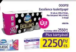 PlusMarket OOOPS! Excellence toalettpapír ajánlat