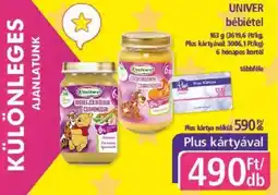 PlusMarket UNIVER bébiétel ajánlat