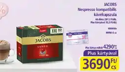 PlusMarket JACOBS Nespresso kompatibilis kávékapszula ajánlat