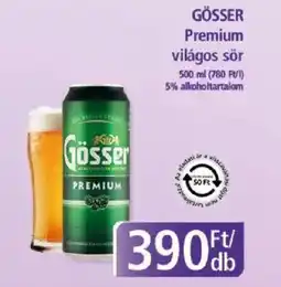 PlusMarket GÖSSER Premium világos sör ajánlat