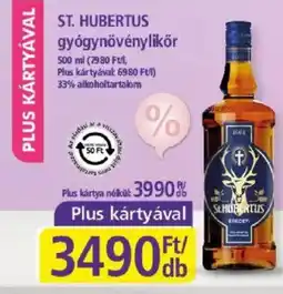 PlusMarket ST. HUBERTUS gyógynövénylikör ajánlat