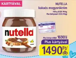 PlusMarket NUTELLA kakaós mogyorókrém ajánlat