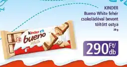 PlusMarket KINDER Bueno White fehér csokoládéval bevont ajánlat
