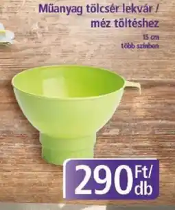 PlusMarket Műanyag tölcsér lekvár / méz töltéshez ajánlat