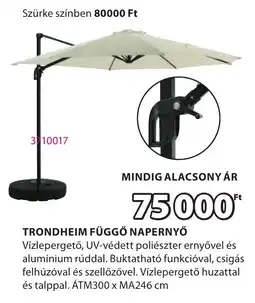 JYSK Trondheim függő napernyő ajánlat