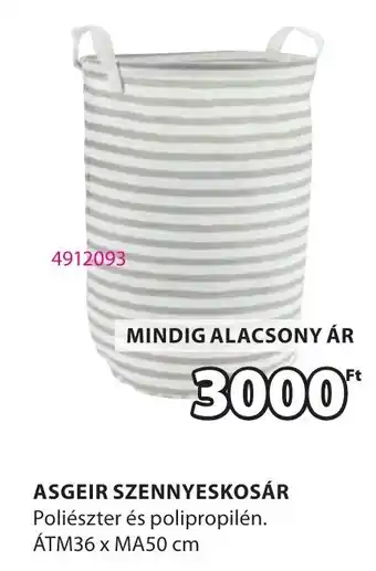 JYSK Asgeir szennyeskosár ajánlat