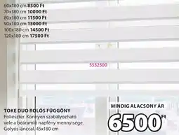 JYSK Toke duo rolós függöny ajánlat