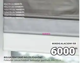 JYSK Bolga fényzáró rolós függöny ajánlat
