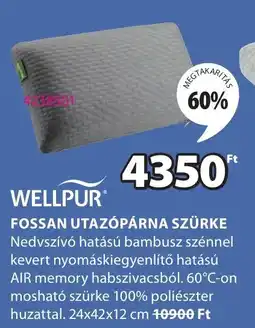 JYSK Wellpur Fossan utazópárna szürke ajánlat