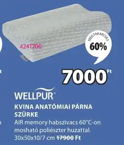 JYSK Wellpur Kvina anatómiai párna szürke ajánlat