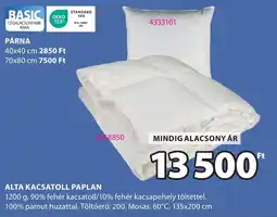 JYSK Alta kacsatoll paplan ajánlat