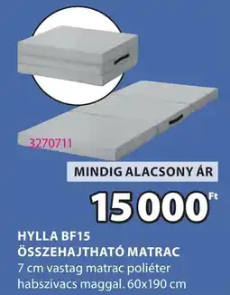 JYSK Hylla BF15 összehajtható matrac ajánlat