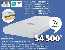 JYSK Dreamzone Tenla PF95 habszivacs matrac ajánlat