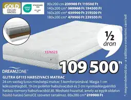 JYSK Dreamzone Glitra GF115 habszivacs matrac ajánlat