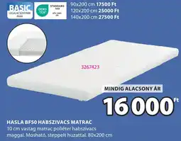 JYSK Hasla BF50 habszivacs matrac ajánlat