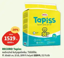 Fressnapf RECORD Tapiss nedvszívó kutyapelenka ajánlat