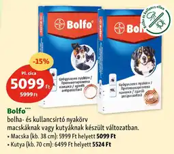 Fressnapf Bolfo bolha- és kullancsirtó nyakörv macskáknak ajánlat