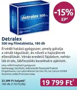 Benu Gyógyszertárak Detralex filmtabletta ajánlat