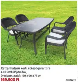 Bauhaus Rattanhatású kerti étkezőgarnitúra ajánlat
