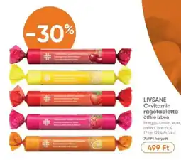 Benu Gyógyszertárak LIVSANE C-vitamin rágótabletta ajánlat