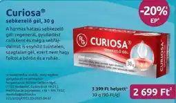 Benu Gyógyszertárak Curiosa sebkezelő gél ajánlat