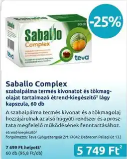 Benu Gyógyszertárak Saballo Complex ajánlat